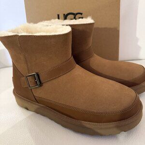 NIB UGGS AUSTRALIA UGG CLASSIC MINI BELLINA BELTED BOOTS CHESTNUT 1174512 SIZE 8